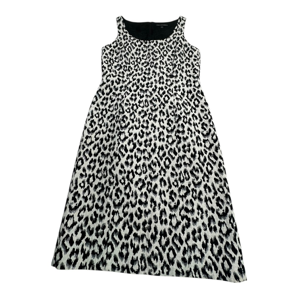 Isabella De Marco Leopard Print Maxi Dress Formal Evening Black White Size 10‎